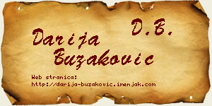 Darija Buzaković vizit kartica